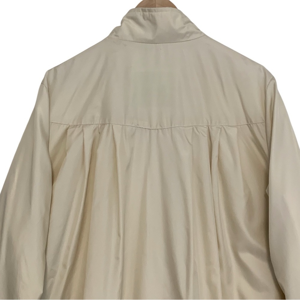 Vintage 80’s London Fog Nylon Rain Coat In Cream - Picture 8 of 14